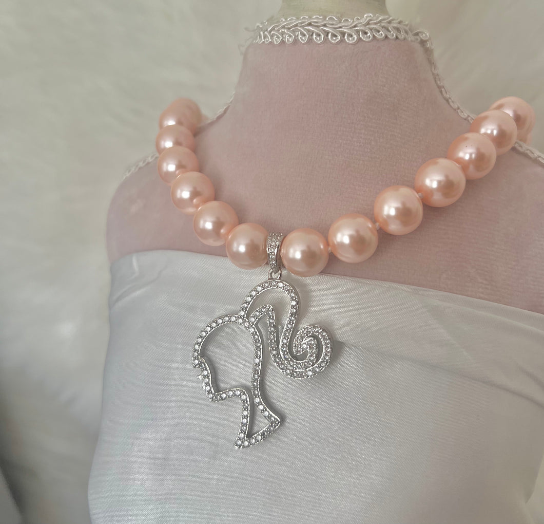 Barbie Pearl Bling Necklace