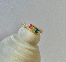 Load image into Gallery viewer, Love is Love Baguette Ring
