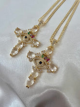 Load image into Gallery viewer, Pretty &amp; Protected Cross Necklace
