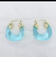 Load image into Gallery viewer, Thicc Vibe Earrings in Light Blue
