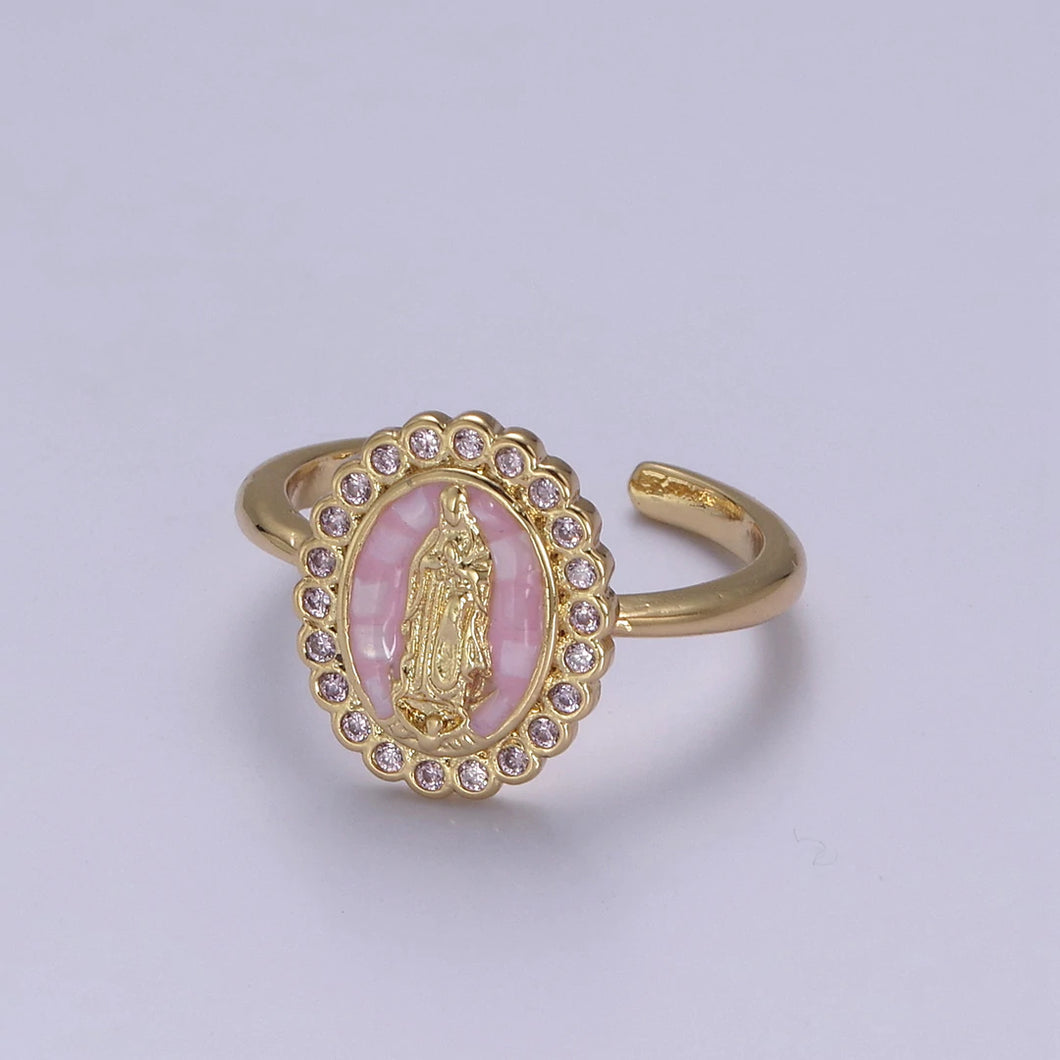 Pink Lady of Guadalupe Ring