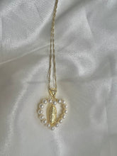 Load image into Gallery viewer, Pearl Guadalupe Heart Necklace
